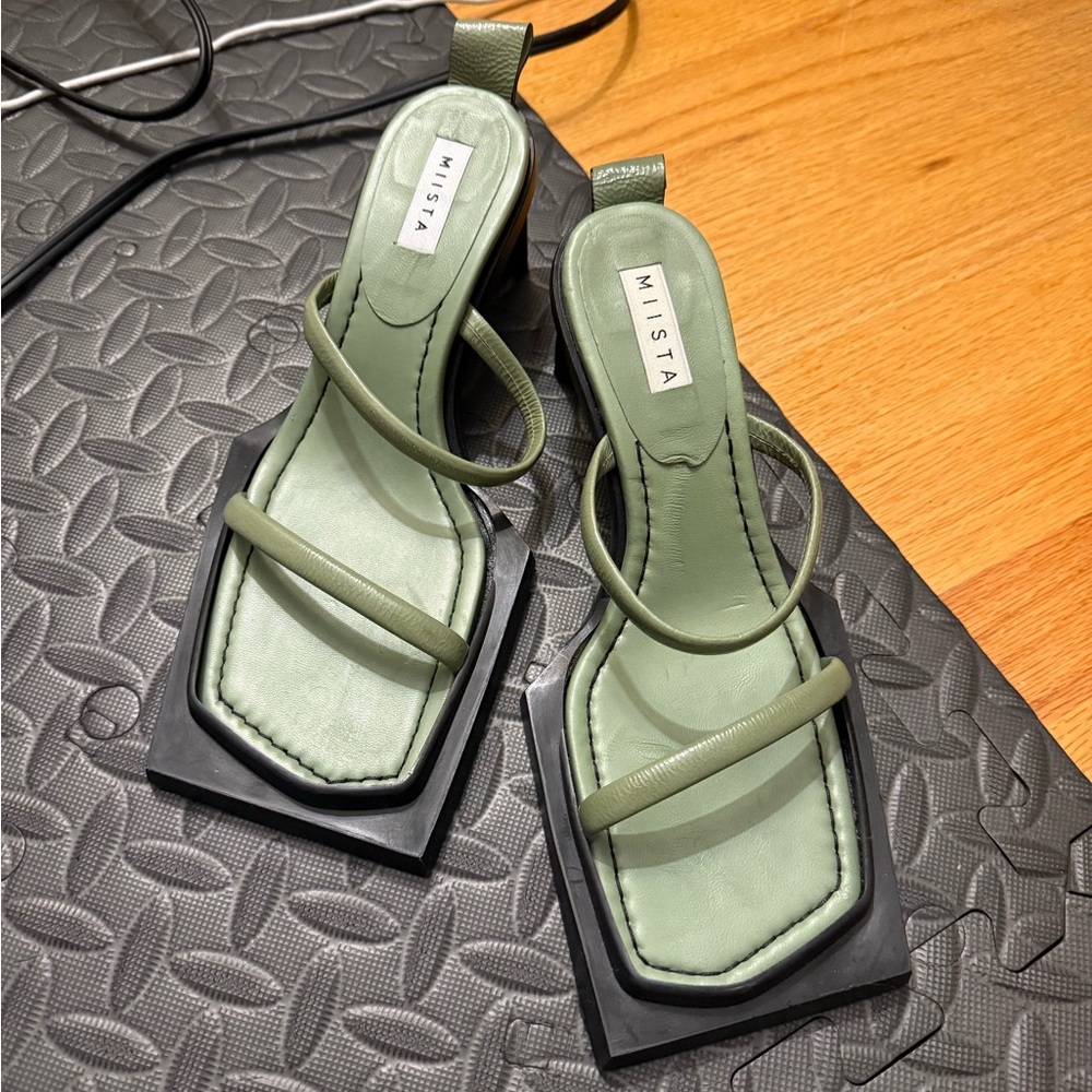 Phyllis shoes mules high sandals slip on sandals size 38